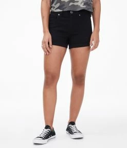 Aeropostale Womens Seriously Stretchy High-Rise Denim Midi Shorts