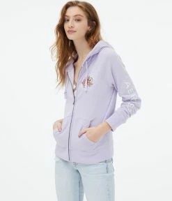 Aeropostale Women's Flower Full-Zip Hoodie