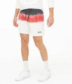 Aeropostale Men's Logo Dip-Dye Fleece Shorts