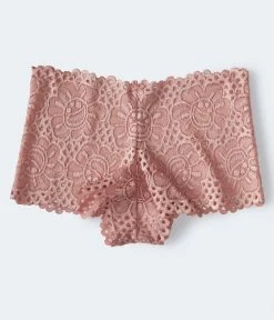 Aeropostale Womens Women's Solid Lace Boyshort