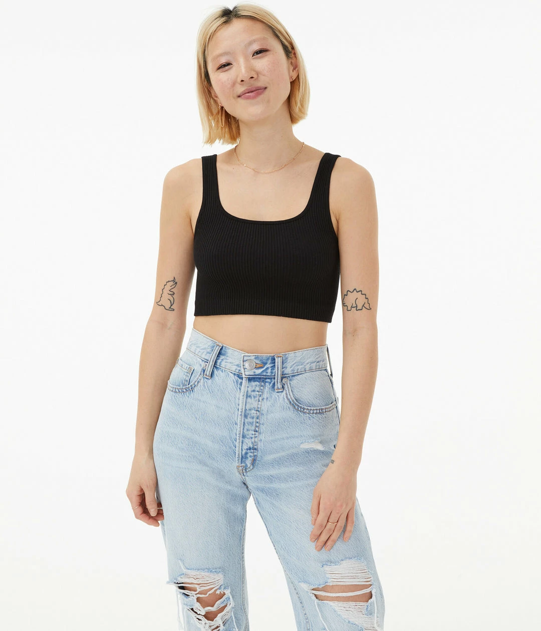 Aeropostale Women's Seamless Square-Neck Cropped Tank - Image 7