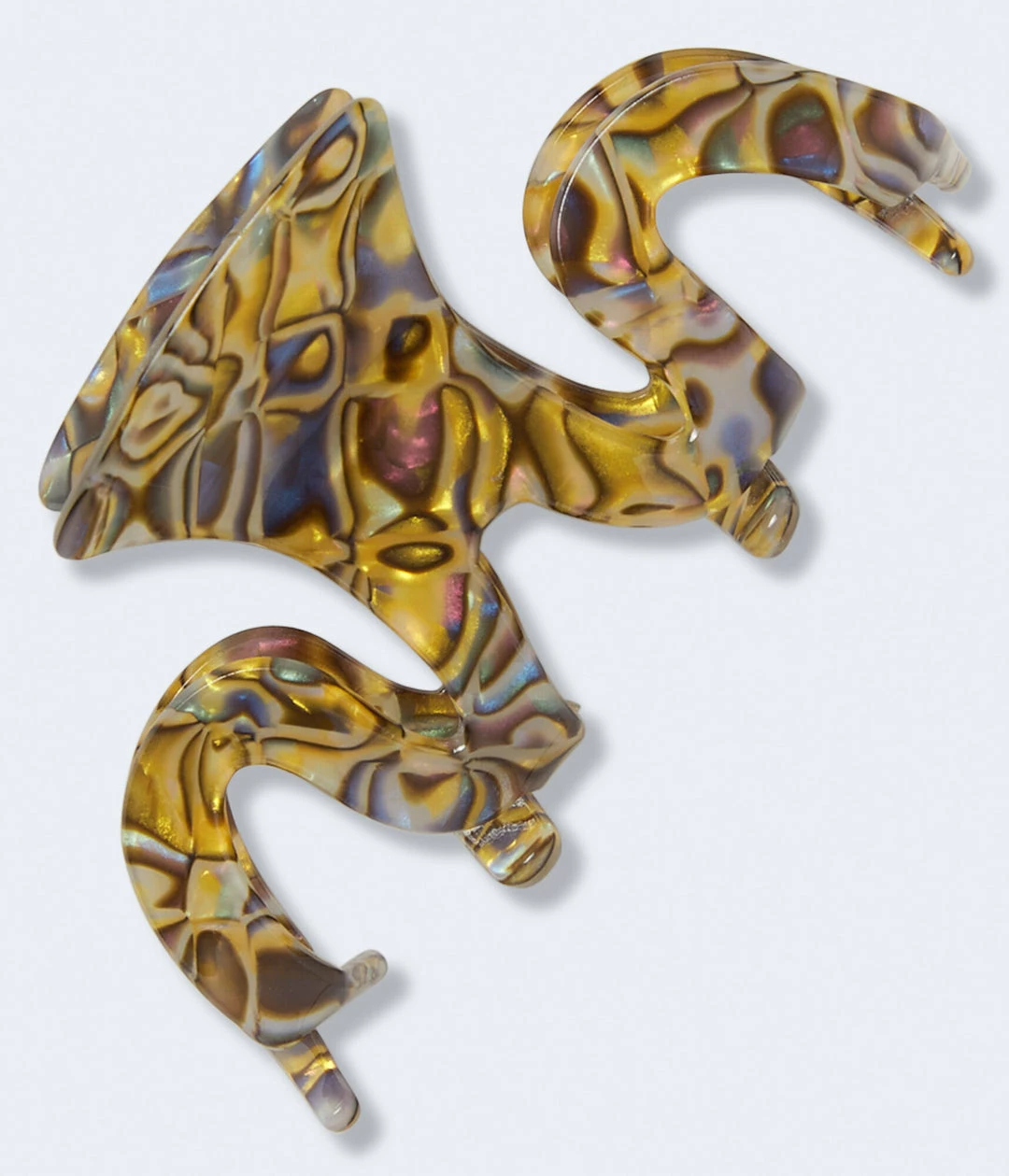 Aeropostale Women's Cloudy Scalloped Claw Hair Clip