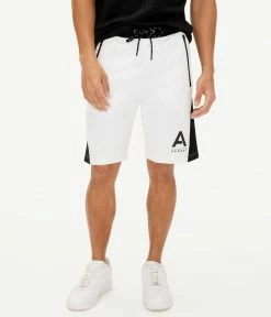 Aeropostale Men's Air Softspun Tech Fleece Colorblocked Shorts