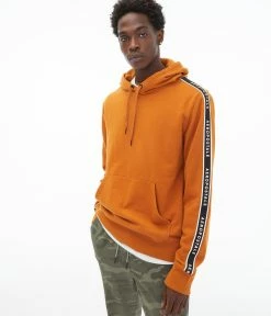 Aeropostale Men's Heritage Logo Tape Pullover Hoodie