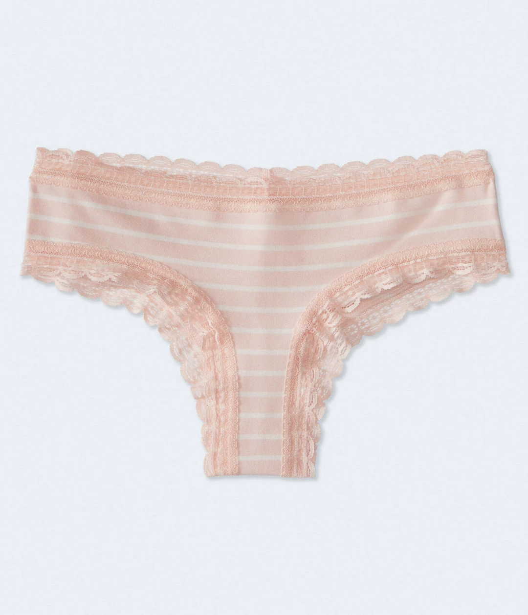 Aeropostale Women's Striped Lace-Trim Cheeky