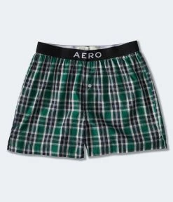 Aeropostale Men's Plaid Woven Boxers