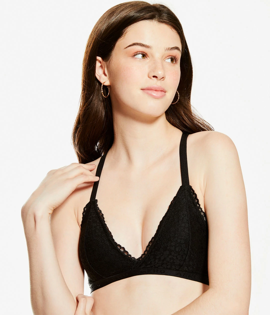 Aeropostale Women's Ditsy Lace Triangle Bralette