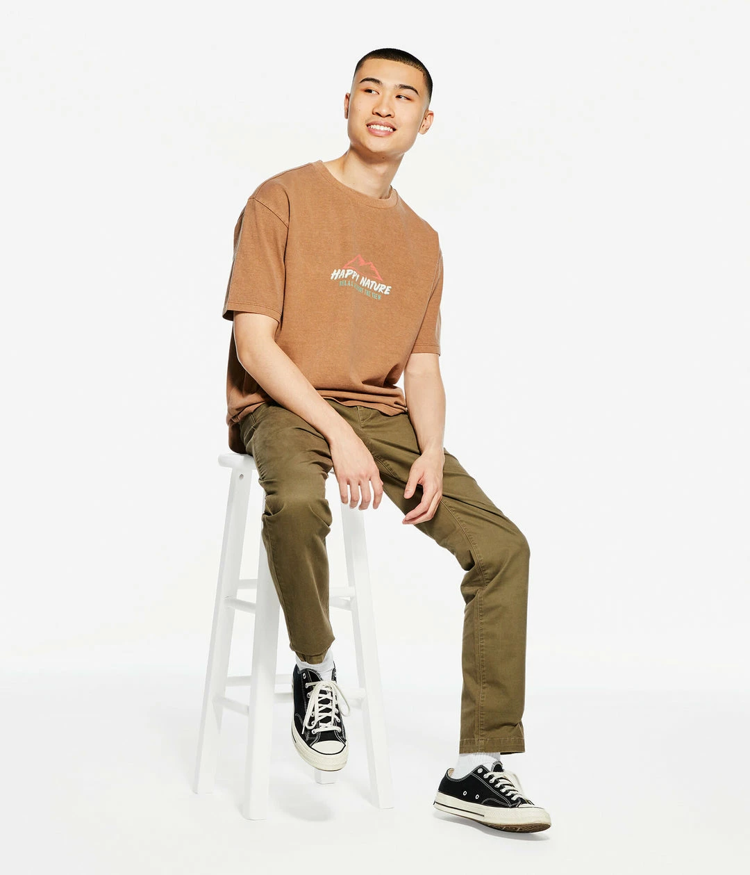 Aeropostale Men's Happy Nature Washed Loose Fit Graphic Tee - Image 4