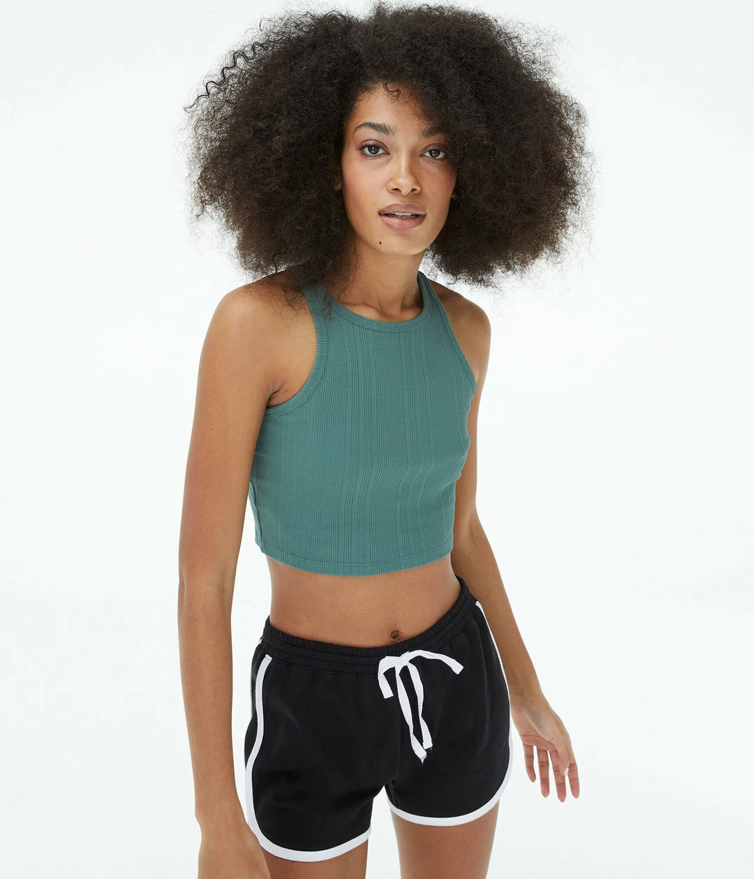 Aeropostale Women's Ribbed High-Neck Cropped Tank - Image 5