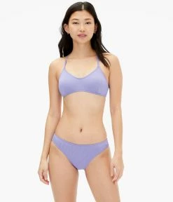 Aeropostale Women's Ribbed Cheeky Bikini Bottom