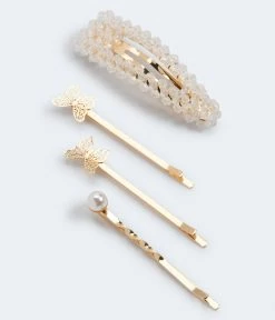 Aeropostale Women's Butterfly Hair Accessory 4-Pack