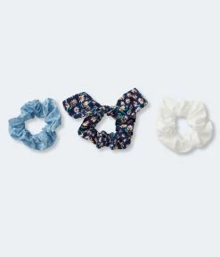 Aeropostale Women's Floral Bow Scrunchie 3-Pack