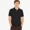 Aeropostale Mens Contrast Tipped Piquac Polo