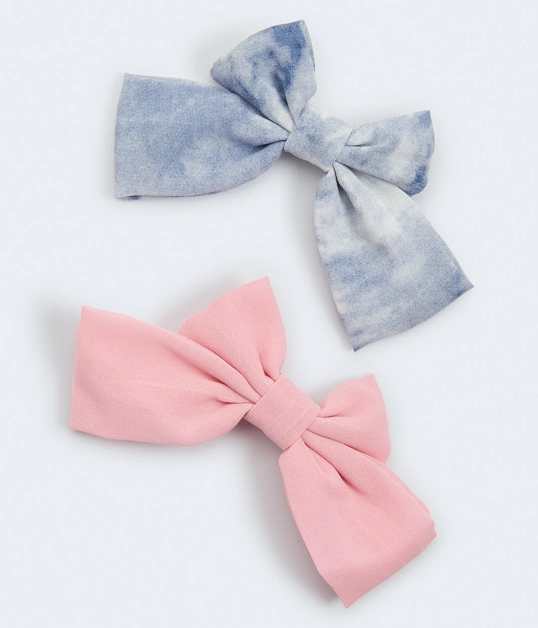 Aeropostale Women's Tie-Dye & Solid Bow Barrette 2-Pack