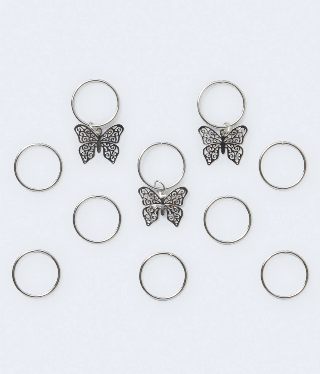 Aeropostale Women's Butterfly Hair Charm 10-Pack