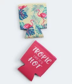 Aeropostale Women's Tropic & Flamingo Koozie 2-Pack