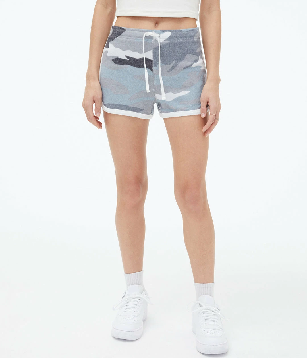 Aeropostale Women's Camo Fuzzy Girlfriend Shorts