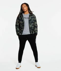 Aeropostale Men's Camo Hooded Bomber Jacket