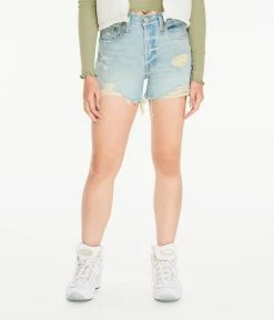 Aeropostale Women's '90S High-Rise Denim Cutoff Shorts