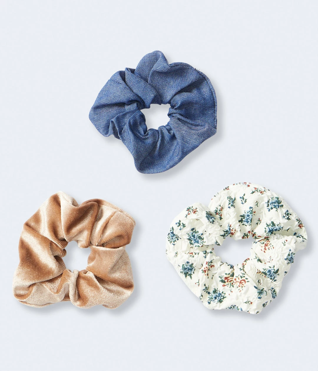 Aeropostale Women's Velvet Scrunchie 3-Pack