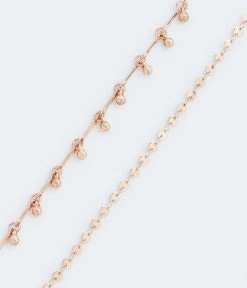 Aeropostale Women's Ball & Disc Anklet 2-Pack