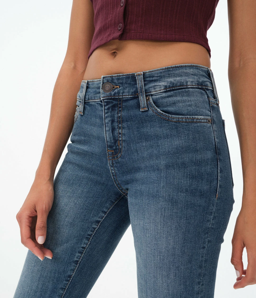 Aeropostale Women's Premium Seriously Stretchy Mid-Rise Bootcut Jean - Image 3