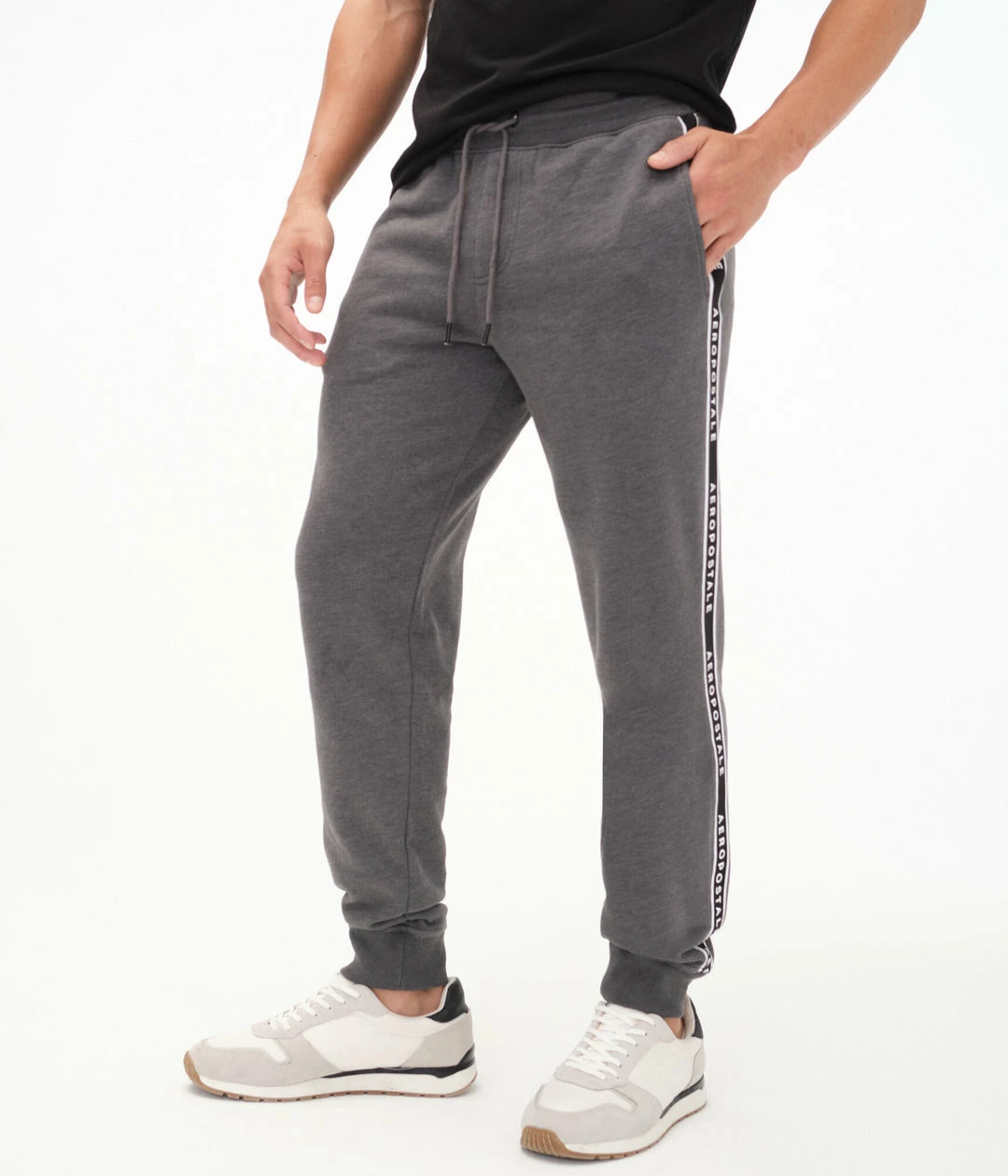 Aeropostale Men's Heritage Logo Tape Jogger Sweatpants - Image 2
