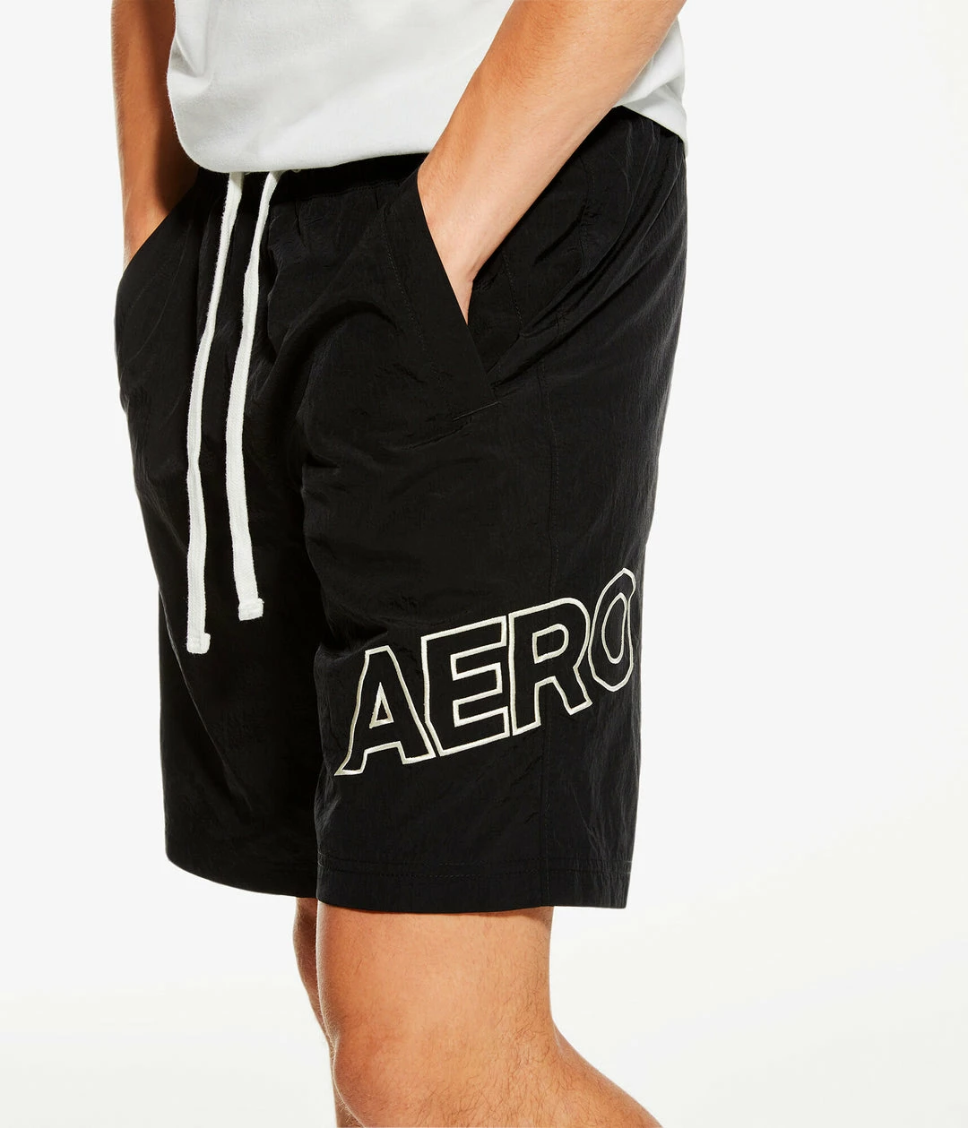 Aeropostale Men's Crinkle Track Shorts 9" - Image 3