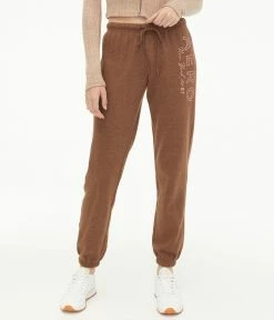 Aeropostale Women's New York Foil Cinched Sweatpants
