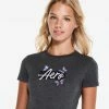Aeropostale Women's Script Butterfly Graphic Tee