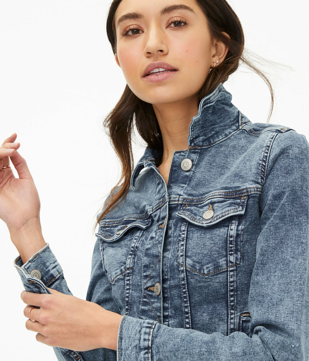 Aeropostale Women's Seriously Stretchy Denim Jacket - Image 3