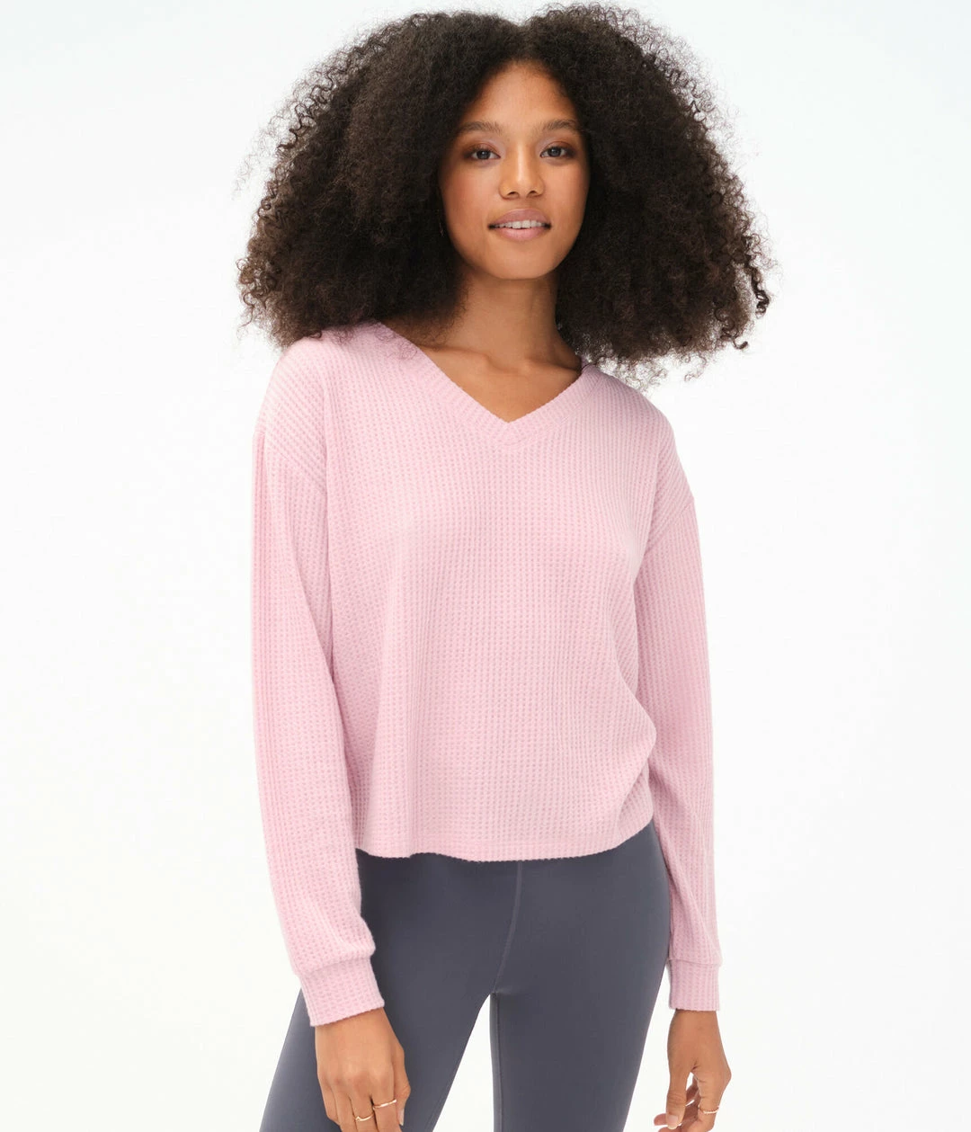 Aeropostale Women's Long Sleeve Cozy Waffle Tee - Image 9