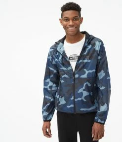 Aeropostale Men's Camo Active Windbreaker Jacket