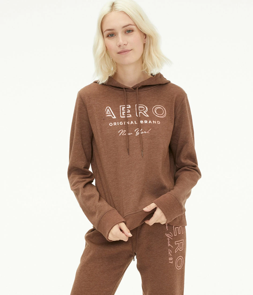 Aeropostale Women's Original Brand Foil Pullover Hoodie - Image 6