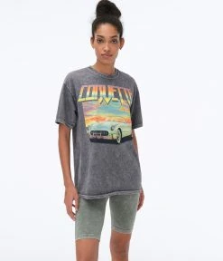 Aeropostale Women's Vintage Corvette Boyfriend Graphic Tee