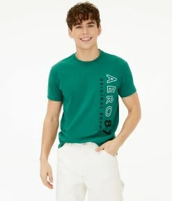 Aeropostale Men's Vertical 87 Original Brand Graphic Tee