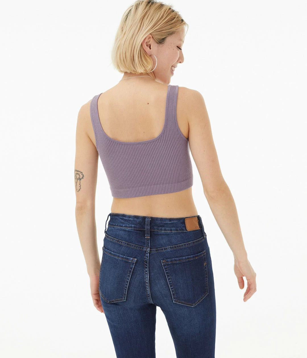 Aeropostale Women's Seamless Square-Neck Cropped Tank - Image 4