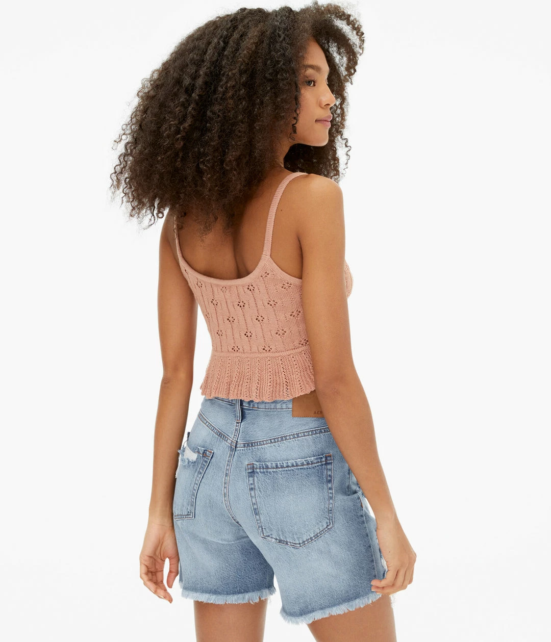 Aeropostale Women's Tie-Front Cropped Sweater Tank - Image 4