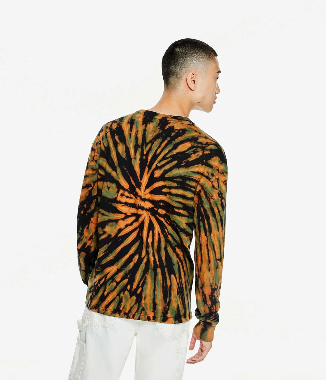 Aeropostale Men's Long Sleeve Spiral Tie-Dye Crew Tee - Image 4