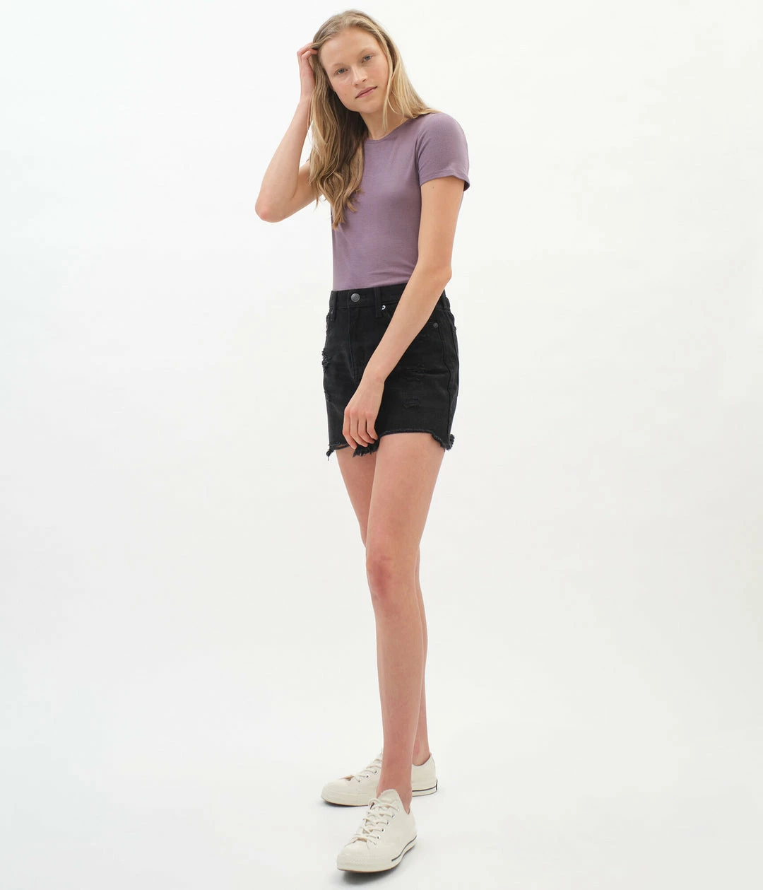 Aeropostale Womens Real Denim High-Rise Mini Skirt - Image 2