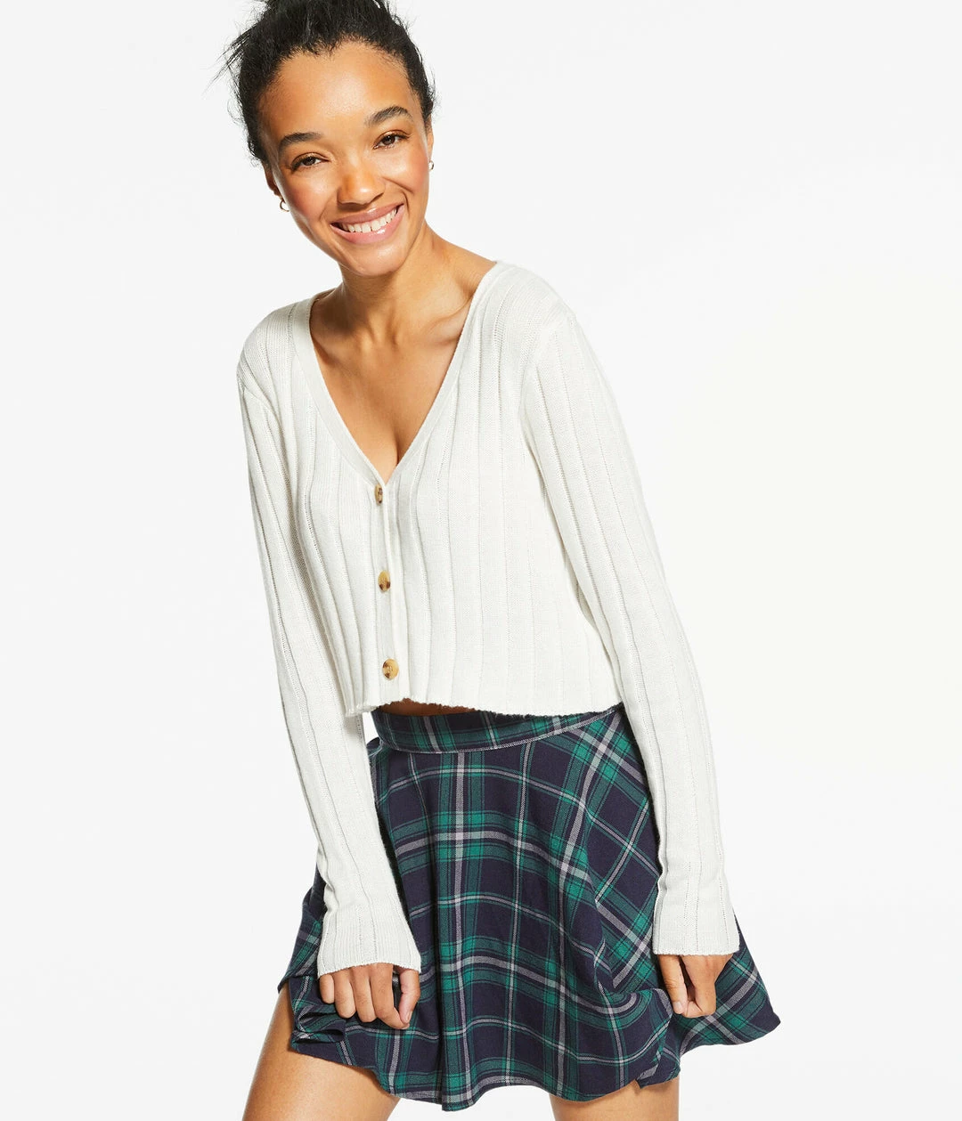 Aeropostale Women's Ribbed V-Neck Cardigan - Image 6