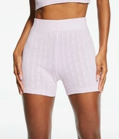 Aeropostale Women's Pointelle High-Rise Booty Sleep Shorts