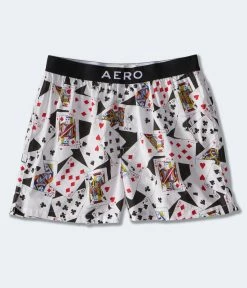 Aeropostale Men's Playing Cards Woven Boxers