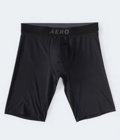 Aeropostale Men's Solid 9" Performance Knit Boxer Briefs
