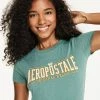 Aeropostale Women's Original Butterfly Appliquac Graphic Tee