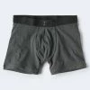Aeropostale Mens Men's Solid Logo Knit Boxer Briefs Black