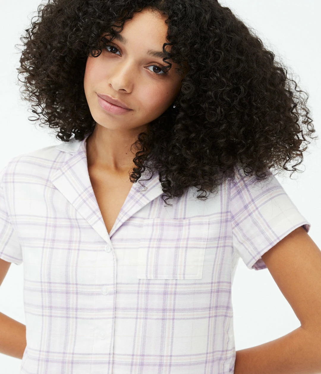 Aeropostale Women's Plaid Cozy Flannel Sleep Shirt*** - Image 3