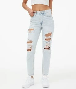 Aeropostale Women's High-Rise Mom Jean