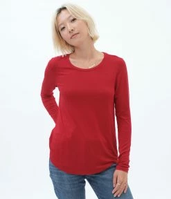 Aeropostale Women's Long Sleeve Seriously Soft Crew Tee