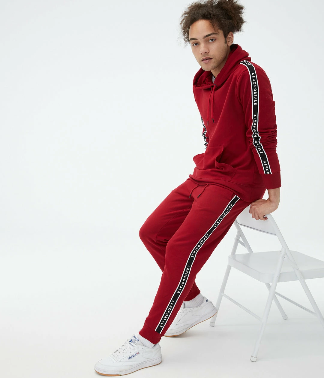 Aeropostale Men's Heritage Logo Tape Jogger Sweatpants - Image 5